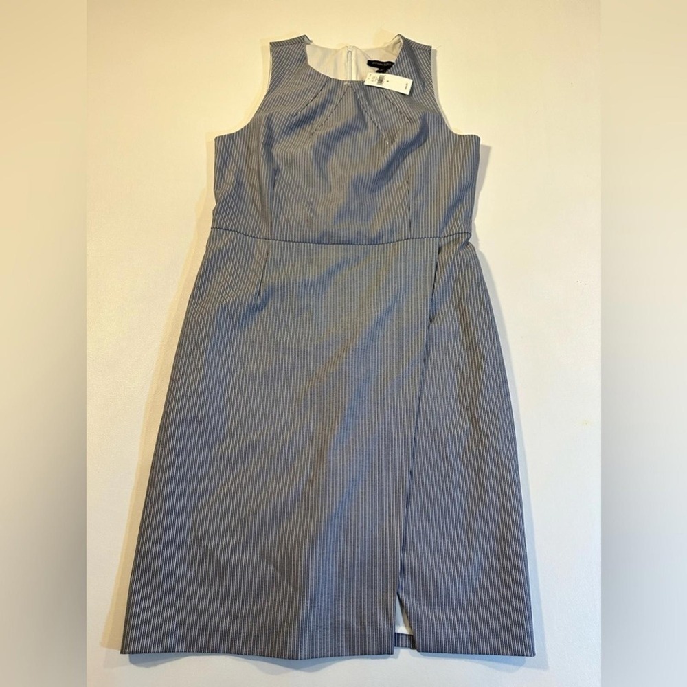 NWT $100‎ Banana Republic Size 6 Fully Lined Blue Stripe Sheath Dress